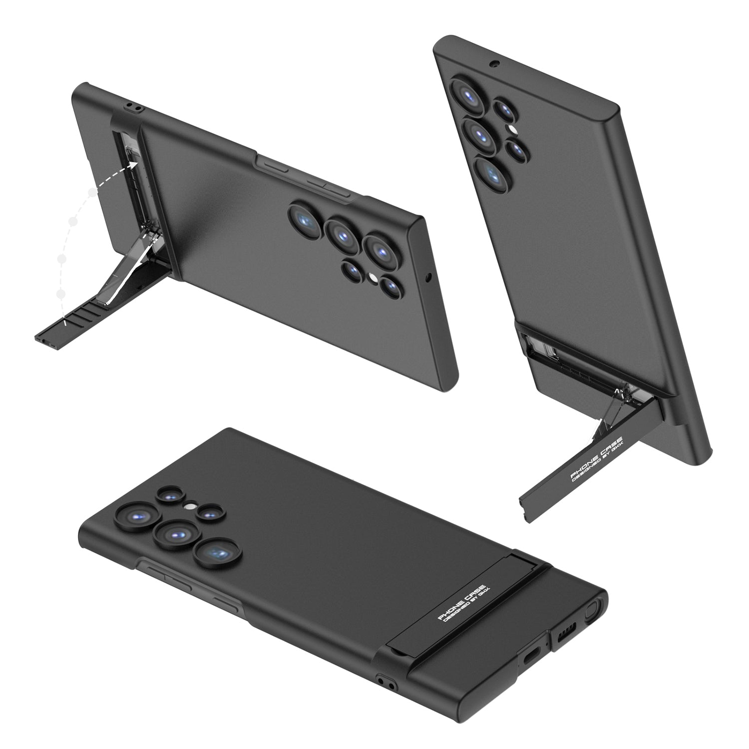 GKK Til Samsung Galaxy S23 Ultra Kickstand Telefon Case Hard Slim PC Bagcover GKK Til Samsung Galaxy S23 Ultra Kickstand Telefon Case Hard Slim PC Bagcover